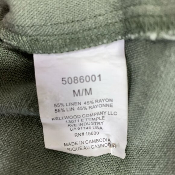 khaki /olive linen blend tunic dress pull on Briggs New York size medium - Picture 14 of 14